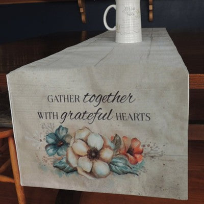 Gather Together With Grateful Hearts Table Runner, 72