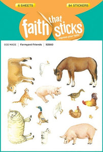 Sticker-Farmyard Friends (6 Sheets) (Faith That Sticks)