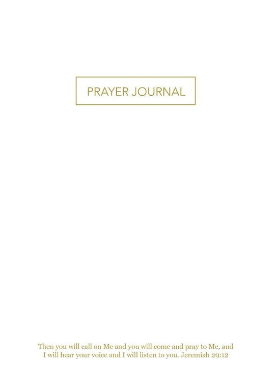 Prayer Journal -White