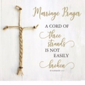 Plaque-Marriage-A Cord Of 3 Strands (10" x 10")