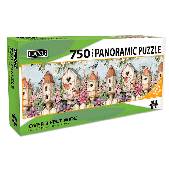 Jigsaw Puzzle-Birdhouse Garden (750 Piece Panoramic)