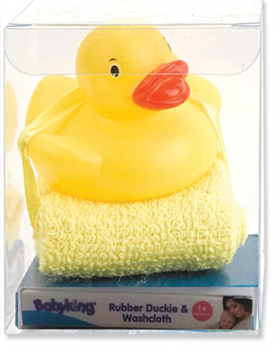 Rubber Ducky and Wash Cloth