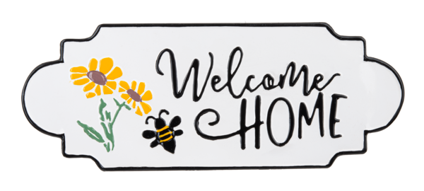 Embossed Welcome Home Bee Wall Decor