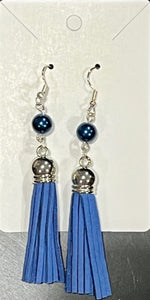 Earrings - Blue Tassle