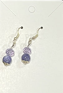 Earrings - Purple Dangle