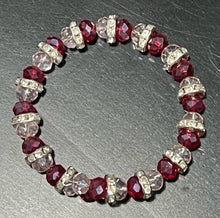 Load image into Gallery viewer, Stretch Bead Bracelet - Pink &amp; Red
