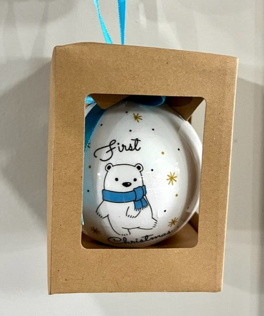 Ornament First Christmas Blue