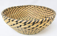 Black & Natural Seagrass & Straw Basket - Medium