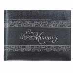 Guest Book-In Loving Memory-Charcoal LuxLeather