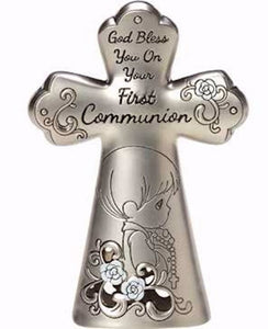 Cross-First Communion-Boy (3.25") (Tabletop)