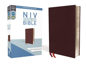 NIV Thinline Bible (Comfort Print)-Burgundy Bonded Leather