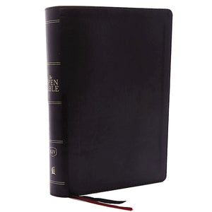 KJV Open Bible (Comfort Print)-Black Leathersoft Complete Reference System