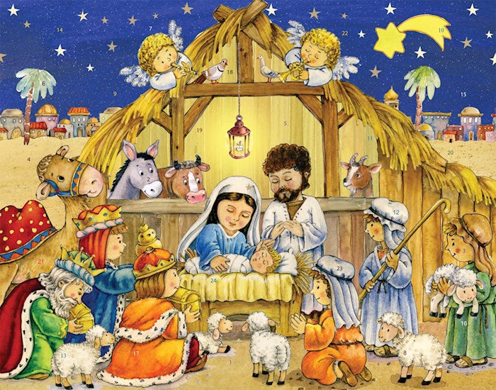 Large Advent Calendar - The Creche (11 x 14)