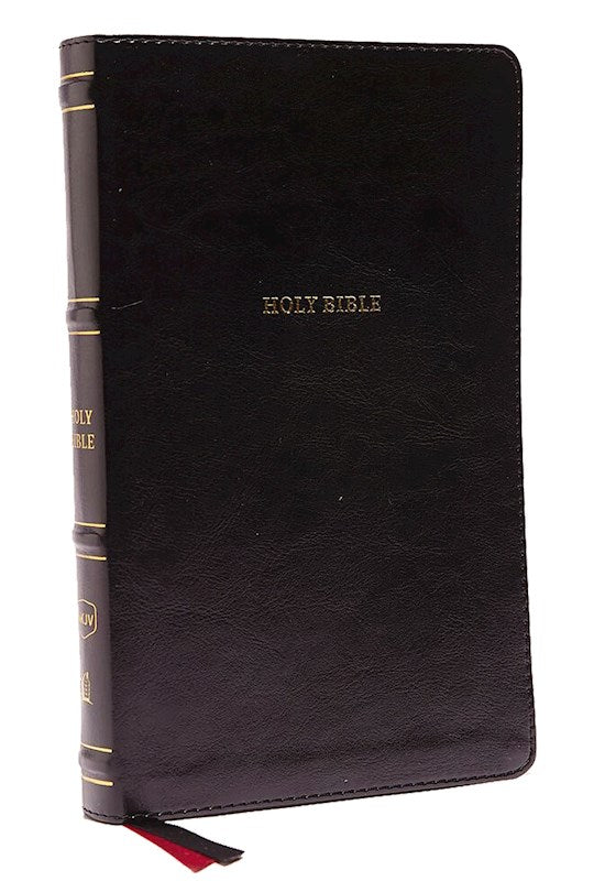 NKJV Thinline Bible (Comfort Print)-Black LeatherSoft