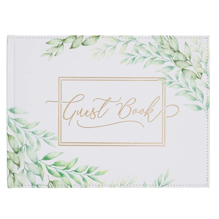 Guest Book-Green Leaves
