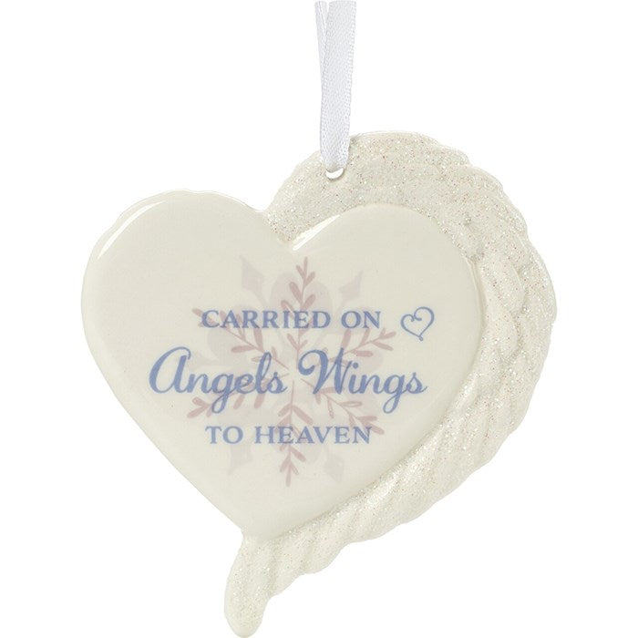 Ornament-Carried On Angels Wings-Heart (4