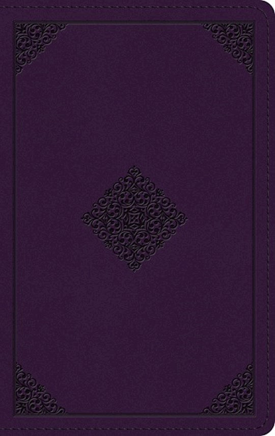 ESV Large Print Personal Size Bible-Lavender Ornament Design TruTone