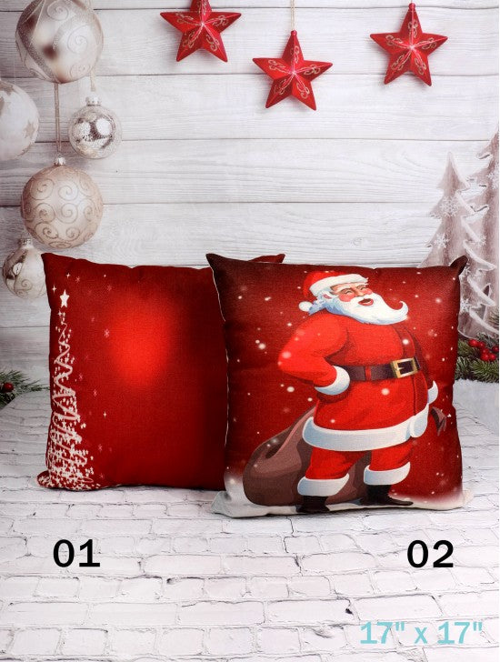 Christmas Santa Print Cushion