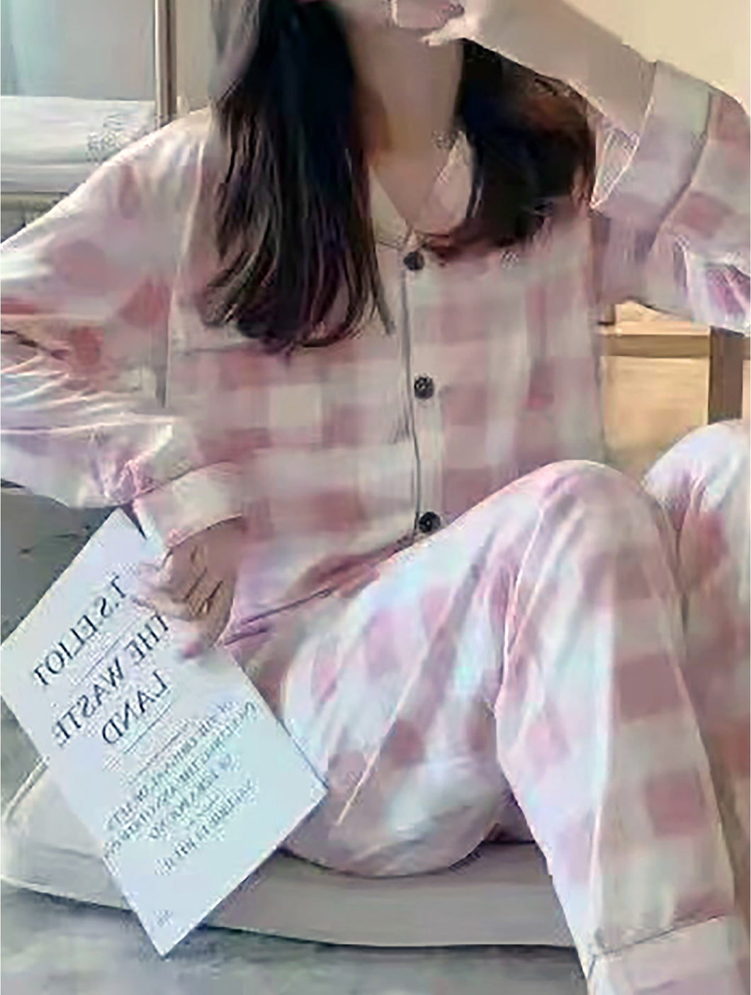 Ladies Home Comfortable Pajamas Two-piece Set - Pink