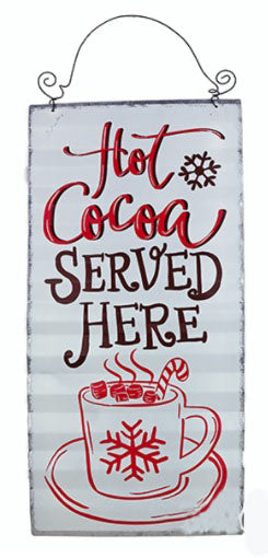 Hot Cocoa Served Here - Metal sign