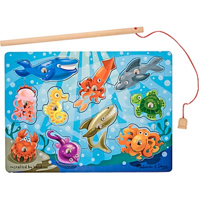 Melissa & Doug - Magnetic Wooden Fishing Game and Puzzle